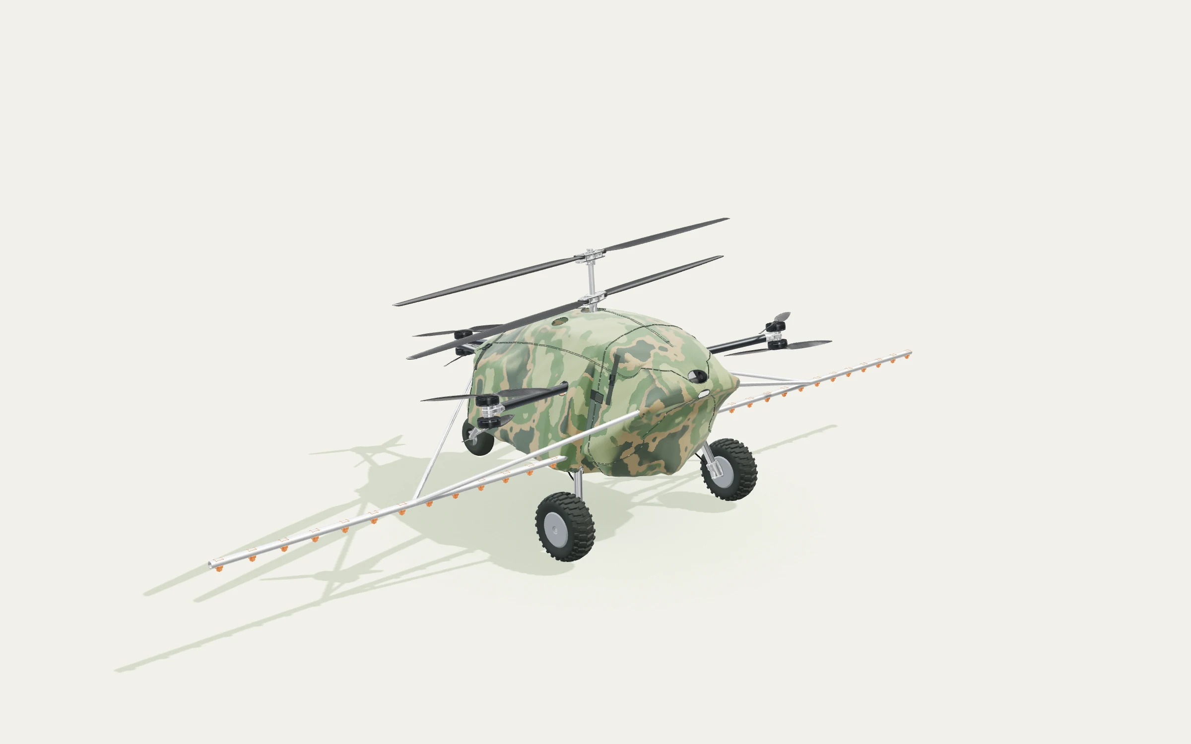 TAMML with a liquid tank and spray booms