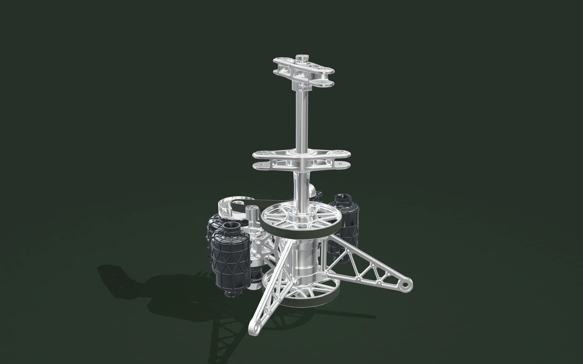 UAVHE RW2-79C coaxial powerplant, with twin engines, drives and rotor column