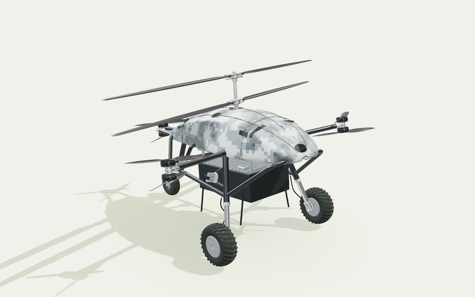 TAMML carrying a dedicated underbody communications module with antenna array